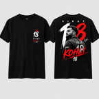Virat Kohli 18 Graphic Printed T-Shirt black
